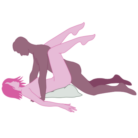 Illustration of the pillow talk sex position