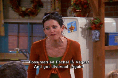 Ross married Rachel in Vegas! And got divorced! Again!