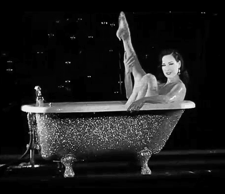 Gif of A Woman Sitting In A Bathtub