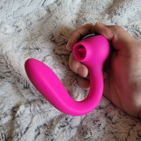 Dual G-Spot And Clit Licking Tongue Toy