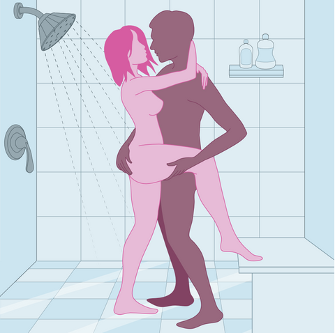 Sex position illustration of give her a lift