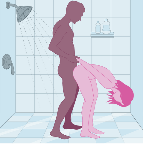 Sex position illustration of bend over baby