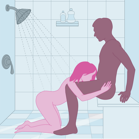 Sex position illustration of take a knee