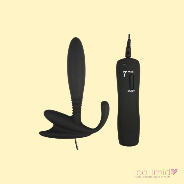 Image of prostate massager with attached remote control