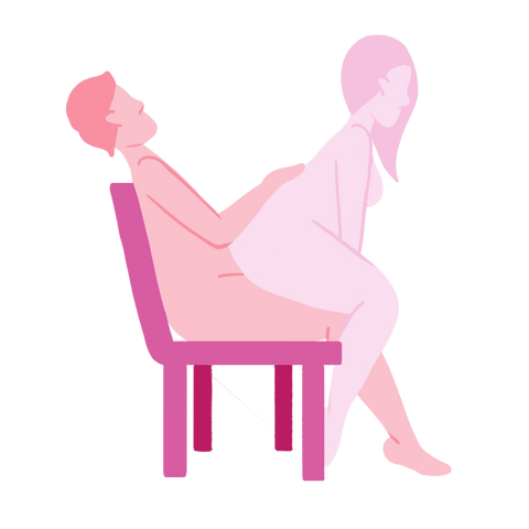 The hot seat sex position illustration