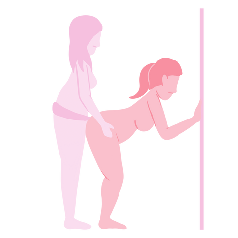 Stand and deliver sex position illustration