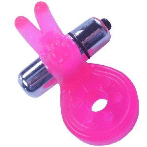 Image of hot pink bunny shaped cock ring