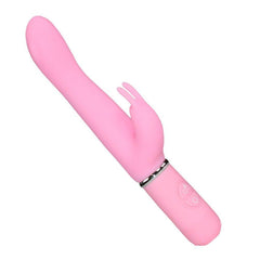 TooTimid pink silicone sleek rabbit vibrator.