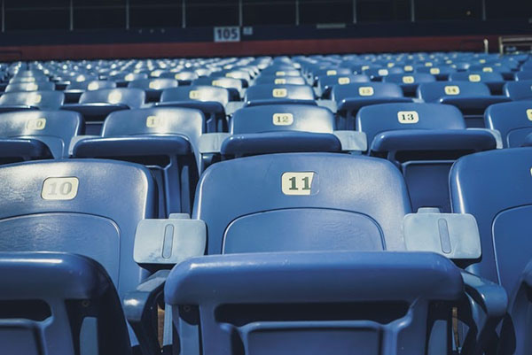 seats in a football stadium