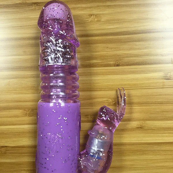 Purple Rabbit Vibrator Showing Detailed Tip And Rabbit Tickling Ears