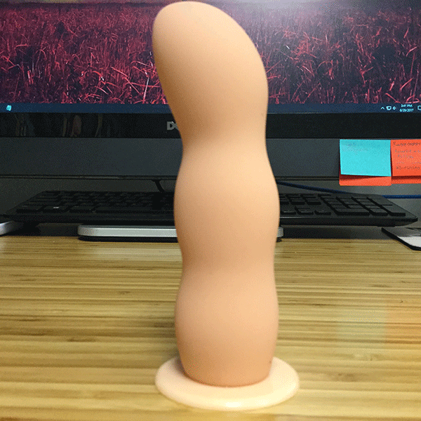 Pink Bob silicone curved dildo strap on set