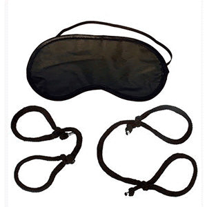  A satin mask paired with silk ropes