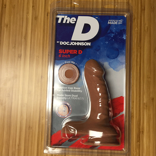 Realistic 6 Inch Dildo Shown In Original Plastic Packaging