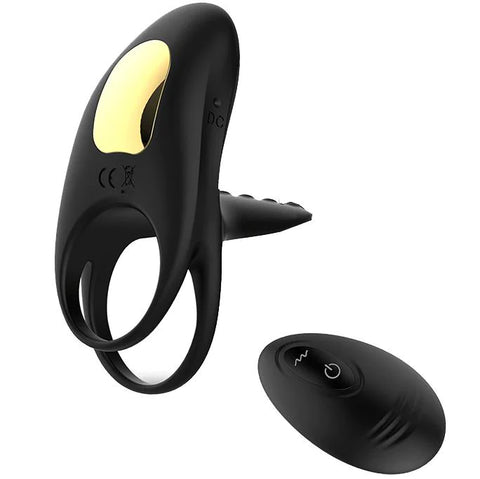 Wireless Clit Teasing Tongue Dual Erection Enhancing Ring