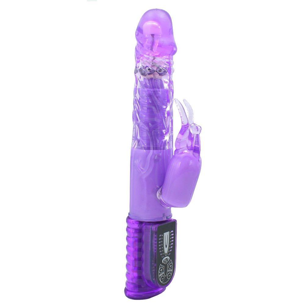 Purple rabbit vibrator with dual stimulation