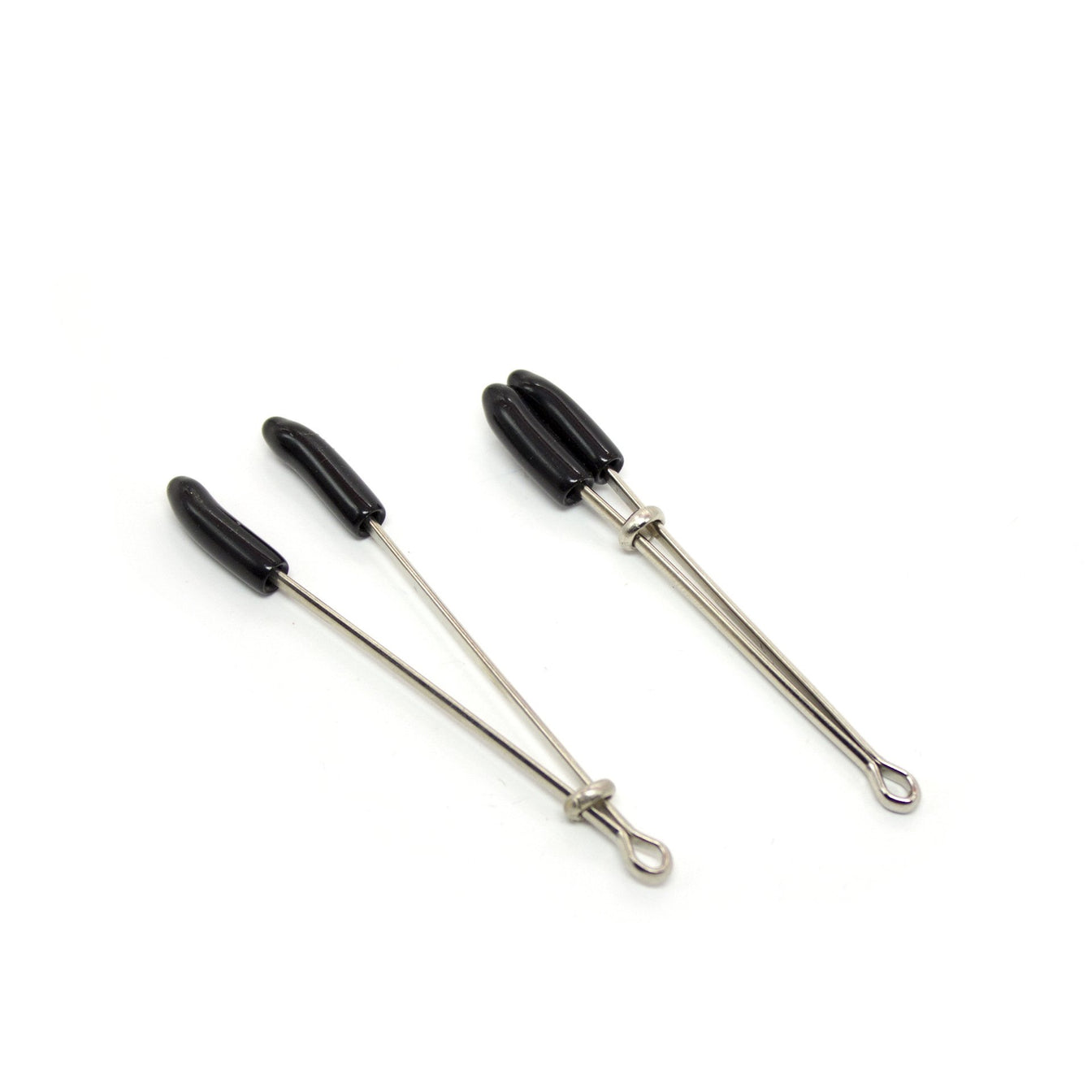 Metal tweezer style nipple clamps