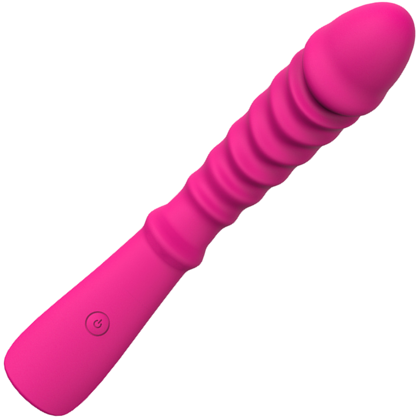 Bright pink rippled g-spot toy