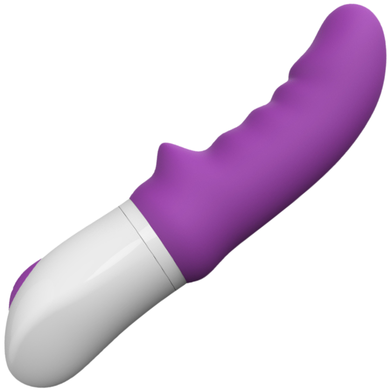 Purple rippled silicone gspot sex toy