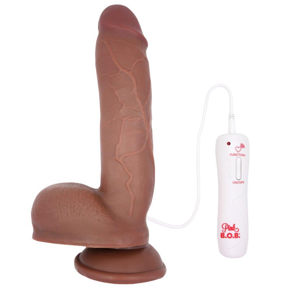 Image of wide cinnamon suction cup dildo