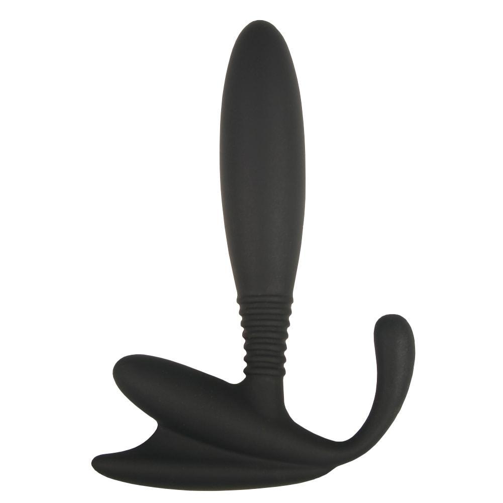 Black silicone anal prostate massager