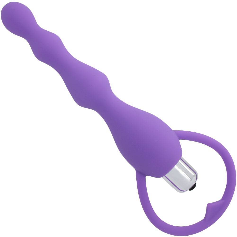 Image of light purple silicone anal beads