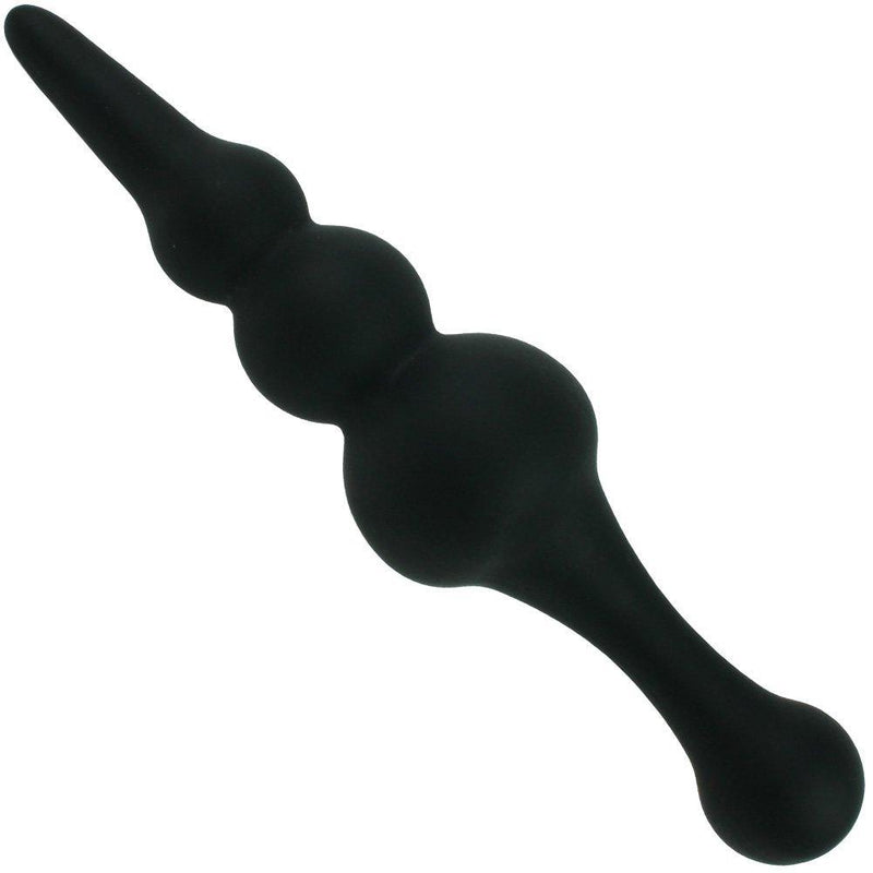 Silicone anal beads with tapered tip