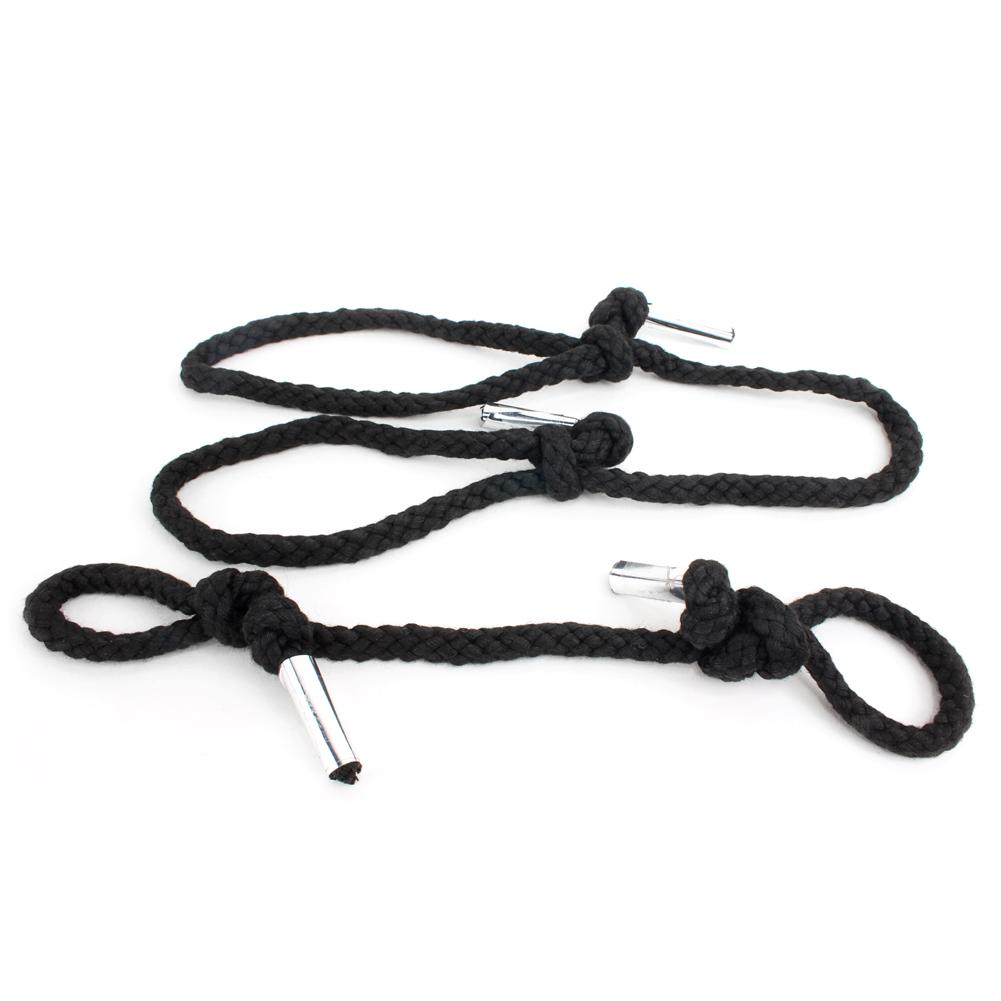 Black bondage rope