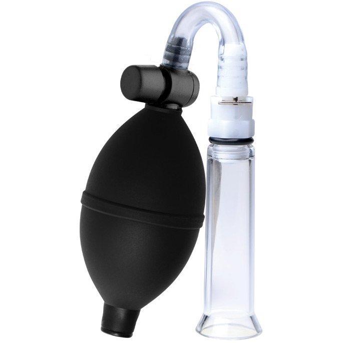 Image of clear and black clitoral pump