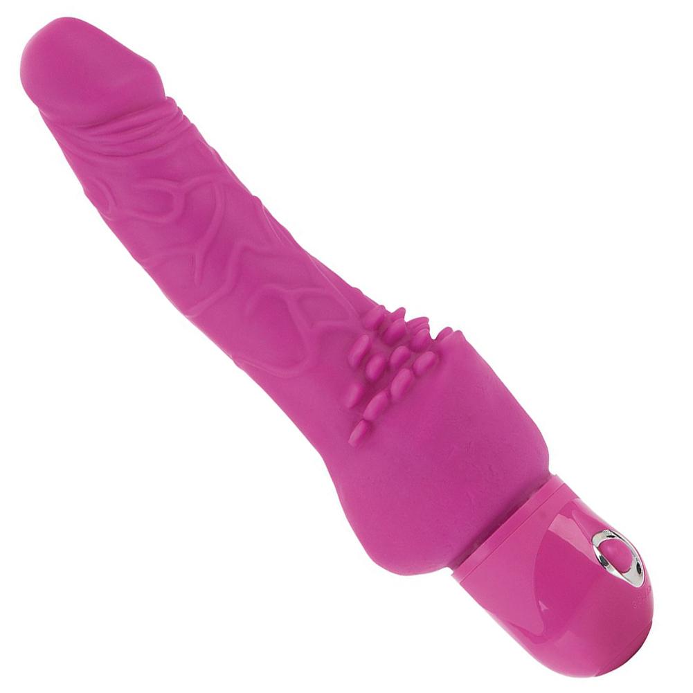Hot pink realistic vibrator