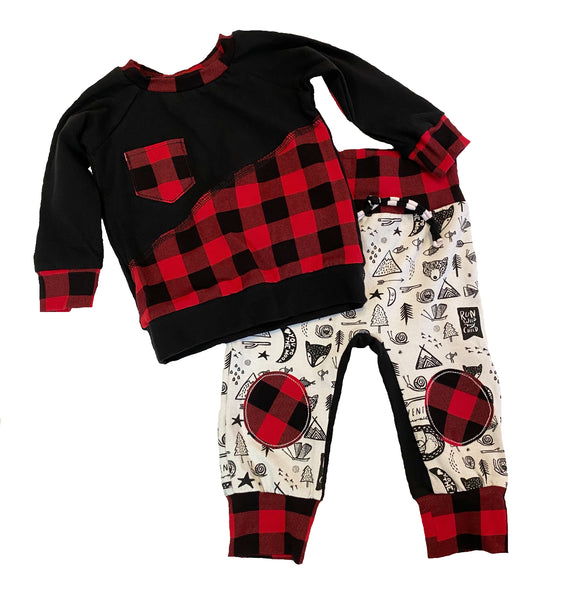 12 month buffalo plaid shirt