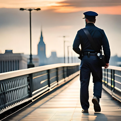 a Security officer on patrol 