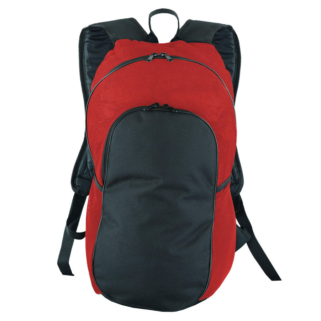 red mesh backpack