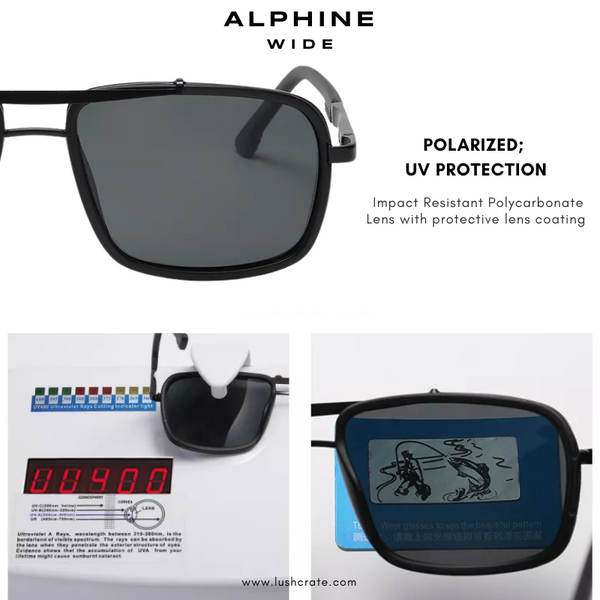 Alphine Wide Polarized Sunglasses, Alphine W - Brown