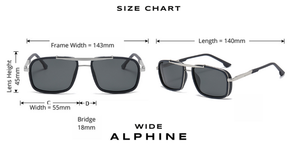 Alphine Wide Frame Size Fit Guide