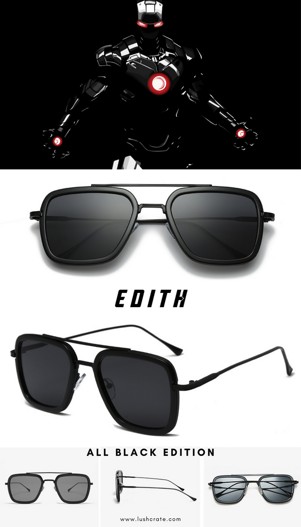 Edith All Black Sunglasses Stark Collection Lush Crate