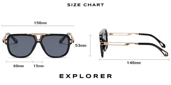 Explorer Sunglasses Size Chart