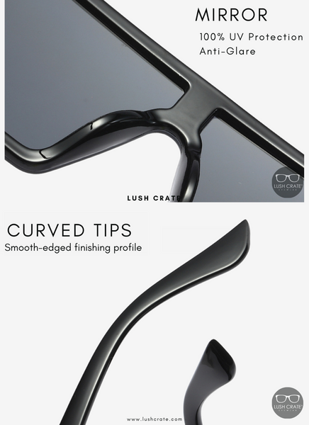 Flatter Top Mirror Sunglasses Details