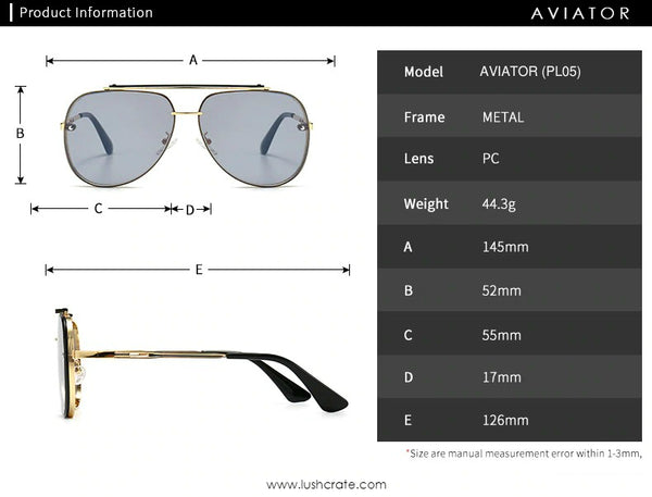 Mach Aviator Sunglasses Pilot Eyewear Lush Crate