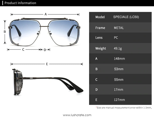 Mach Speciale Navigator Sunglasses Size Chart