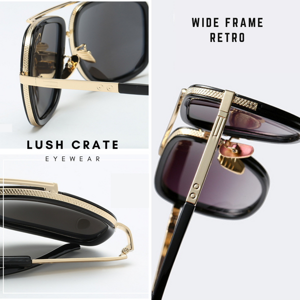 Wide Frame Retro Style Sunglasses Lush Crate
