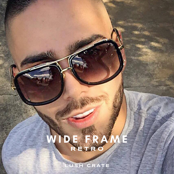 Wide Frame Retro Sunglasses Lush Crate