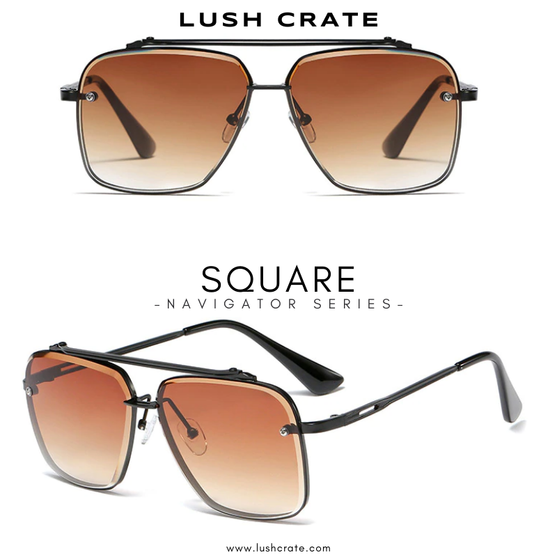Mach Square Navigator Sunglasses Lush Crate Eyewear Lush Crates