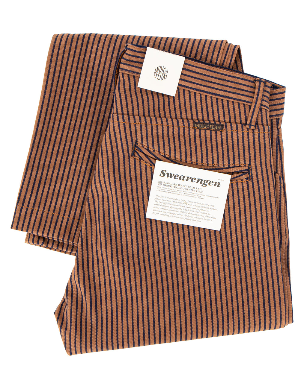 Indigofera Swearengen Pants, Black/Grey Hickory Stripe