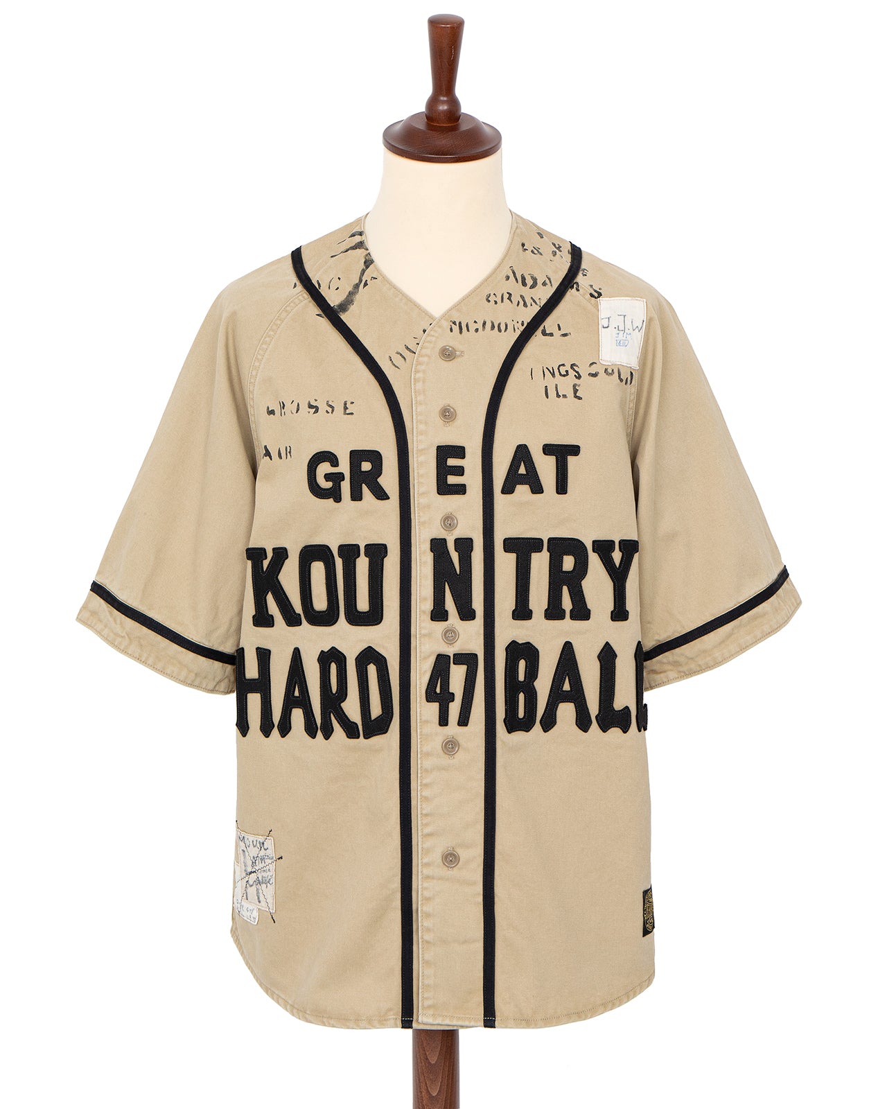 kapital GREAT KOUNTRY ダメージベースボールシャツ-