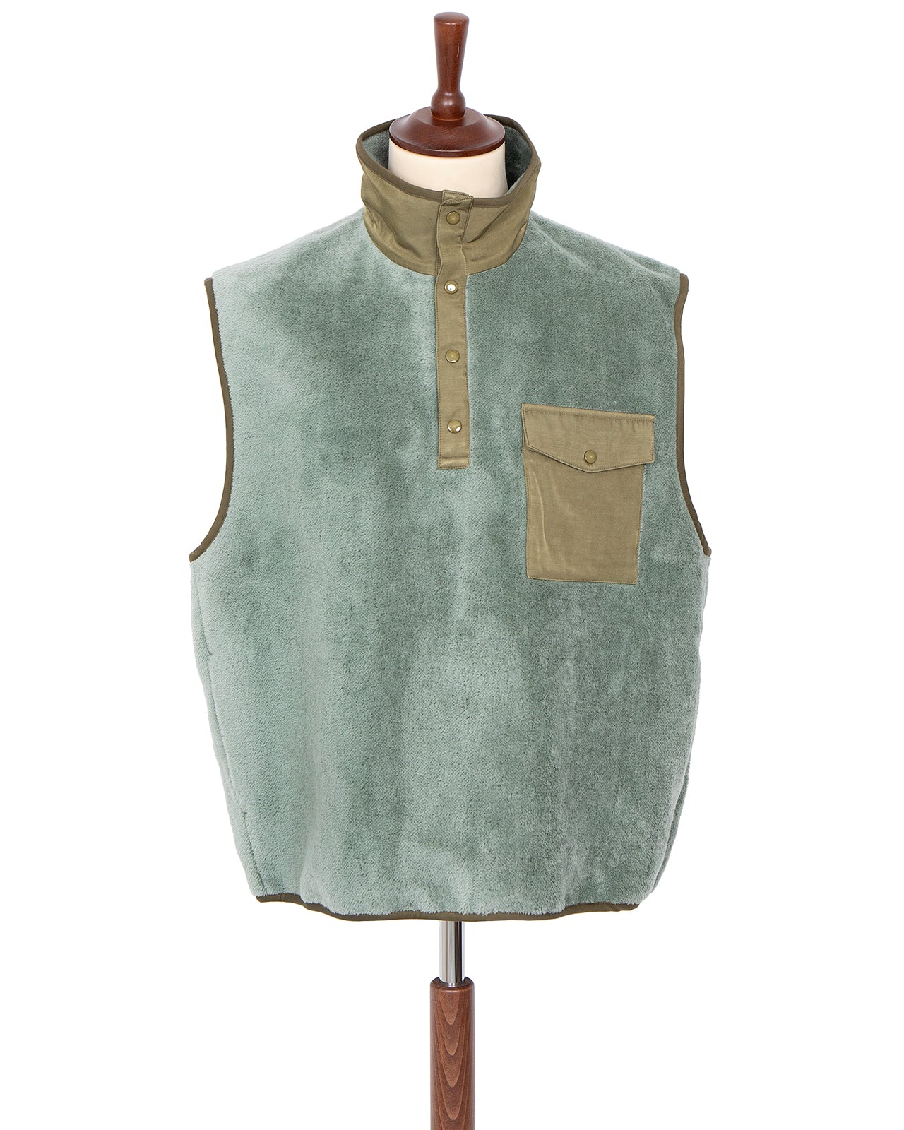 Visvim Barlow P.O. Vest, Light Green - Pancho and Lefty Online