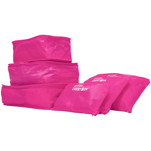 pink packing cubes luggage organizers