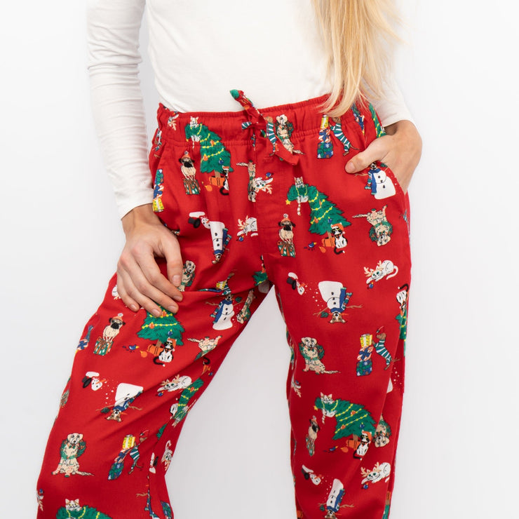 Old Navy Womens Red Christmas Tree Pyjama Bottoms Elasticated Wais – Quality Outlet