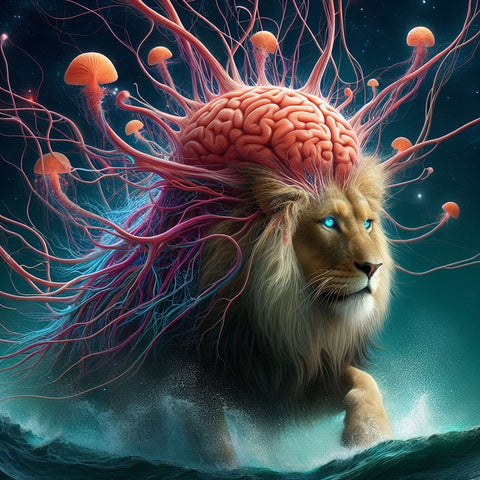Lion's Mane Mushroom On Lion Boosting Nerver Cell Growth - Antioxi
