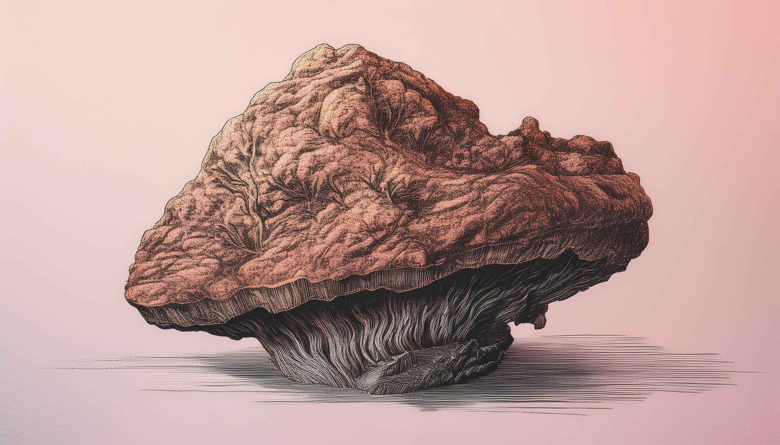 illustration of chaga mushroom