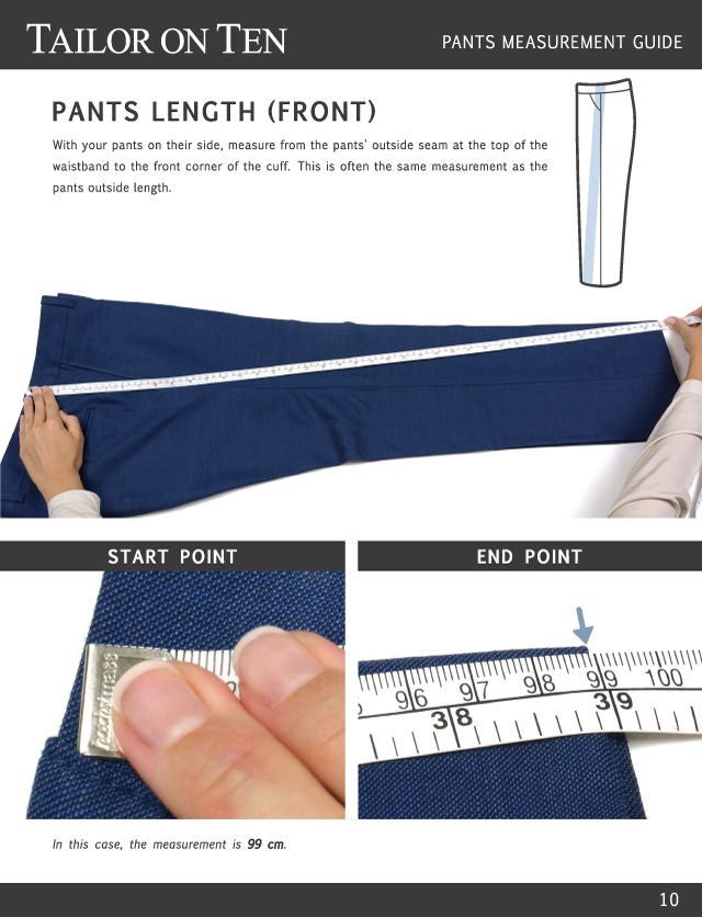 Pants Measurement Guide | Tailor On Ten